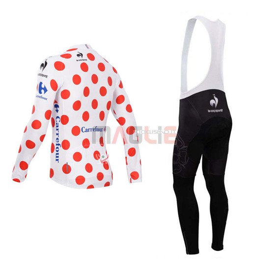 Maglia Tour de France manica lunga 2014 Bianco e rosso